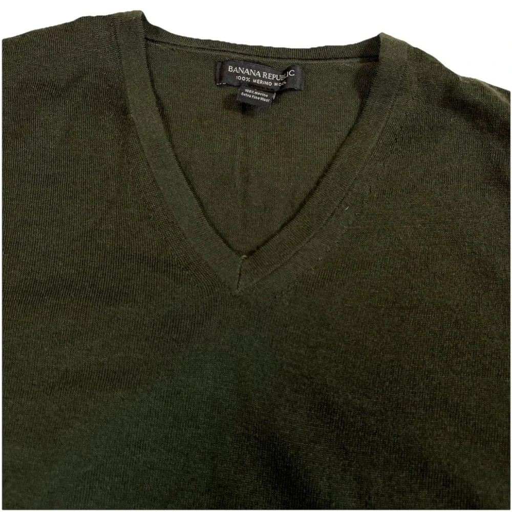 Banana Republic Men’s Wool Knit Sweater Layering Piece Preppy Minimalist Size‎ L